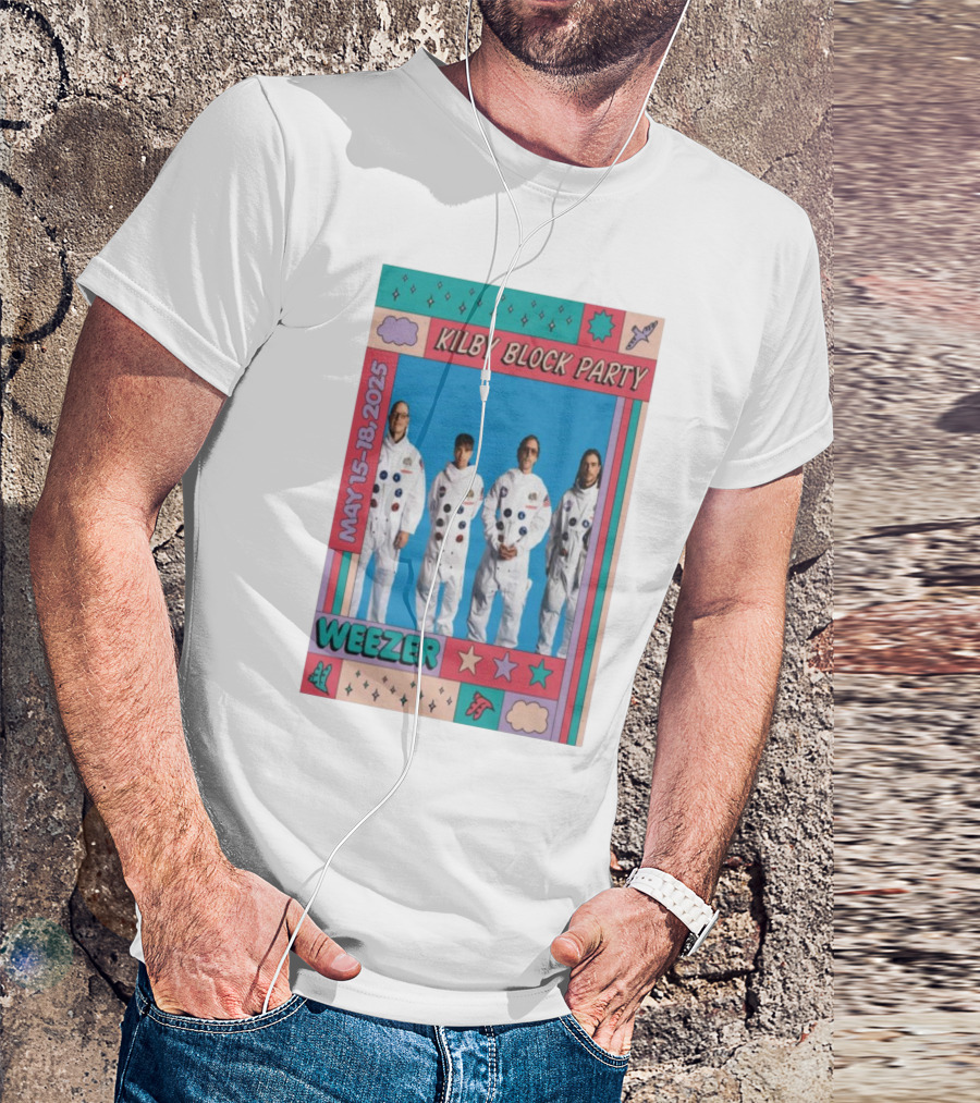 Weezer Space-Themed Kilby Block Party May 15-18 2025 Salt Lake City UT T-Shirt