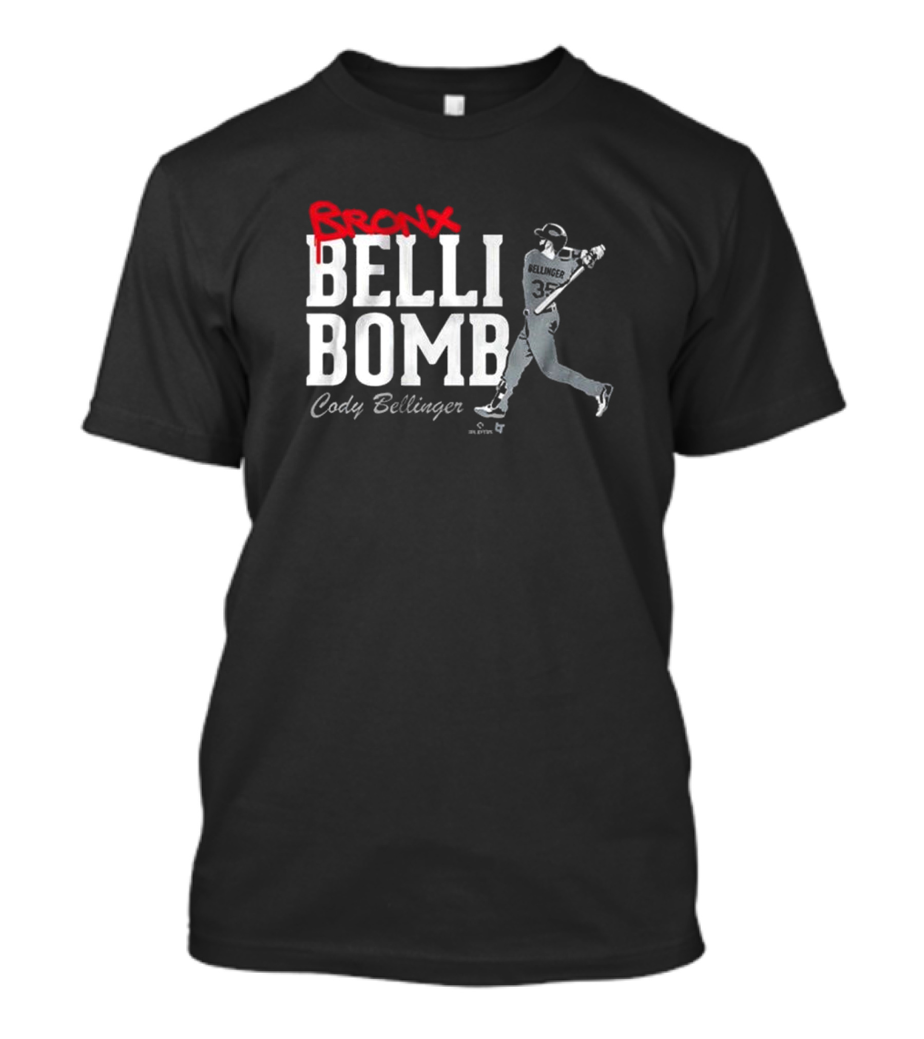 Cody Bellinger Bronx Belli-Bomb Swing Action T-Shirt
