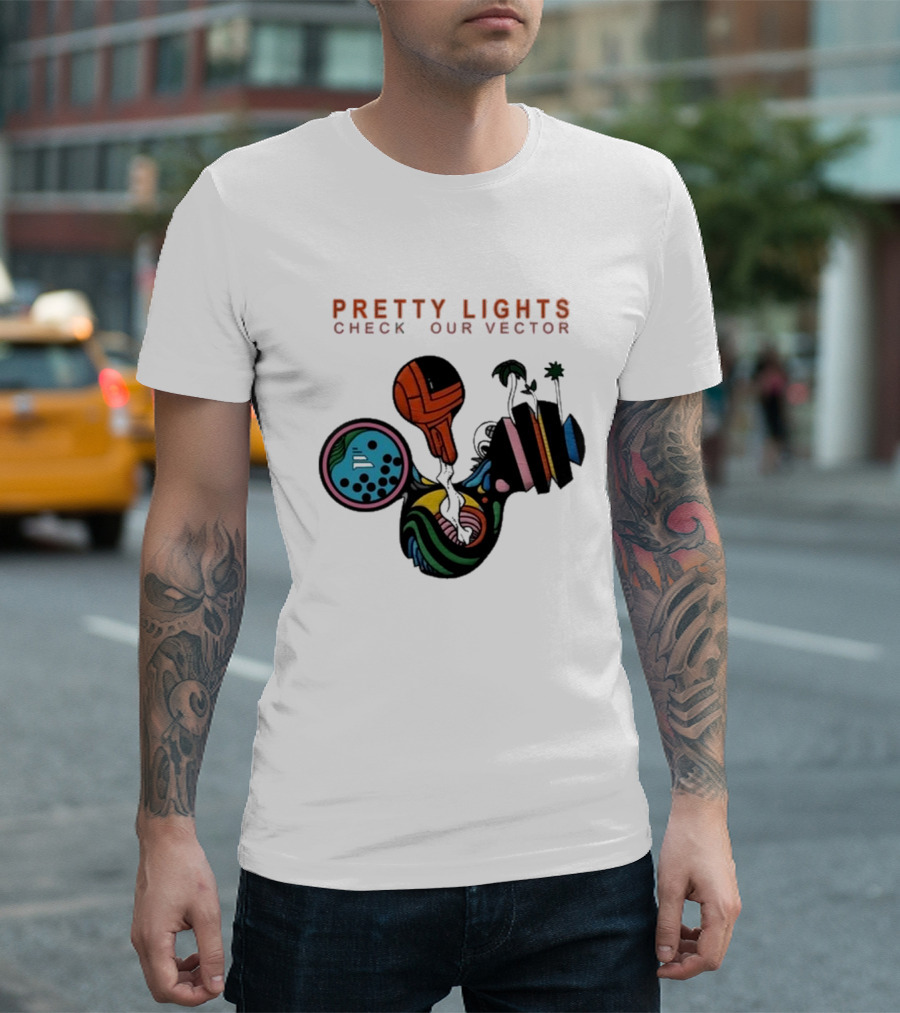 Pretty Lights Check Our Vector Psychedelic Abstract T-Shirt