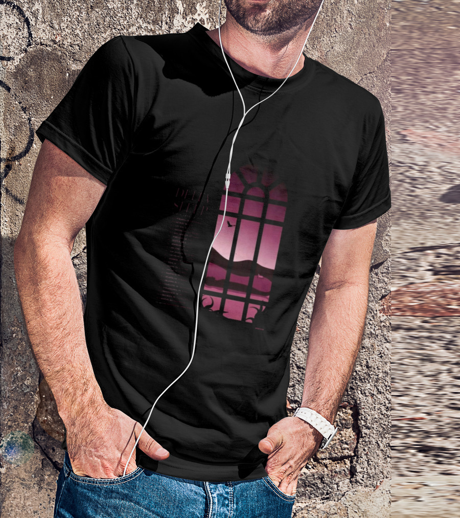 Delta Sleep North America 2024 Tour Poster Pink Window Design With Dates T-Shirt