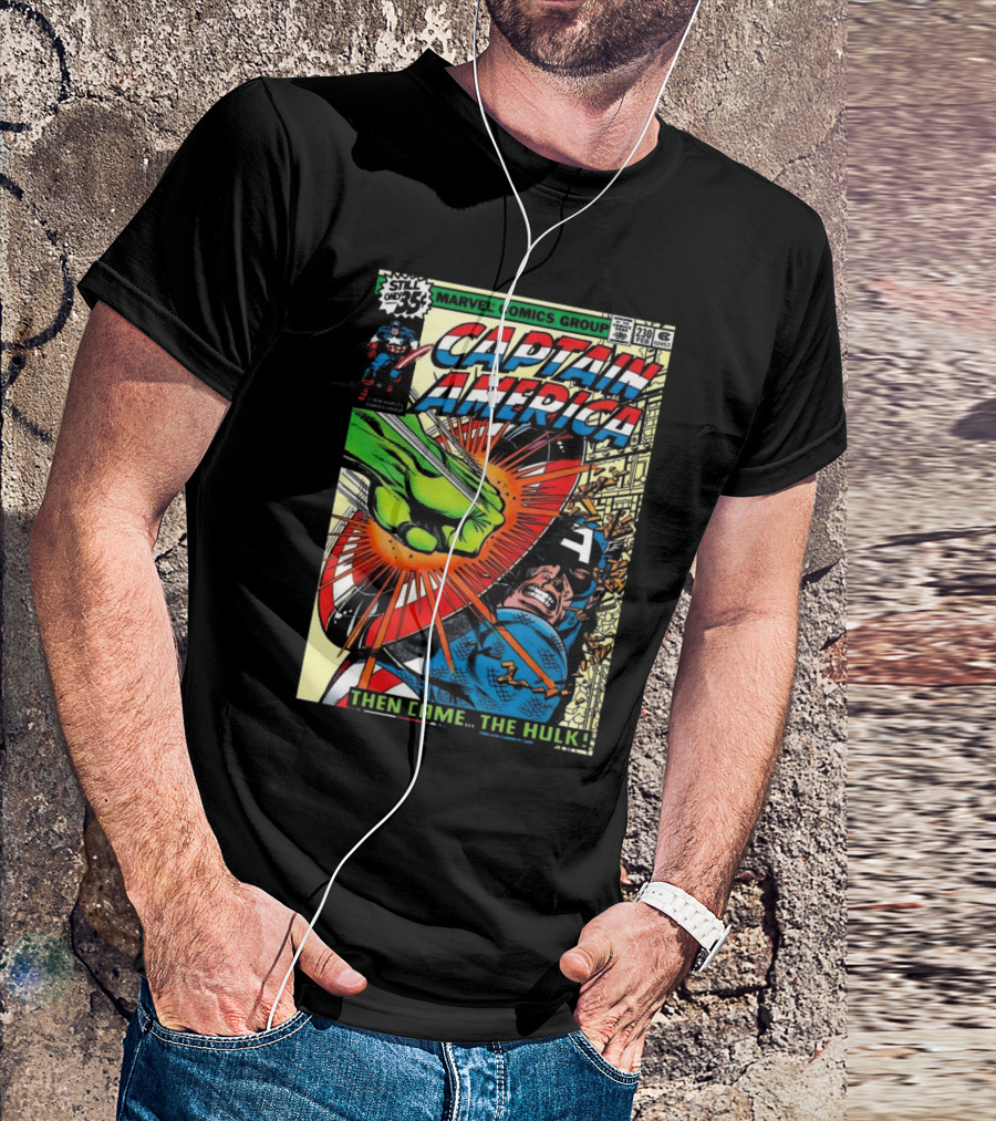 Marvel Comics Group Captain America 230 Then Came The Hulk Battle Scene T-Shirt