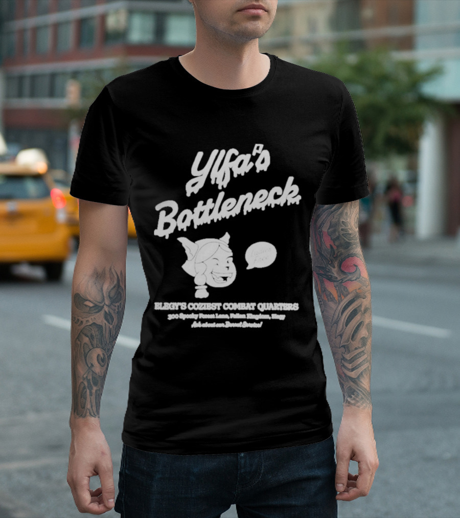 Ylfa's Bottleneck Elegy's Coziest Combat Quarters 300 Spooky Forest Lane Fallen Kingdom Expy T-Shirt