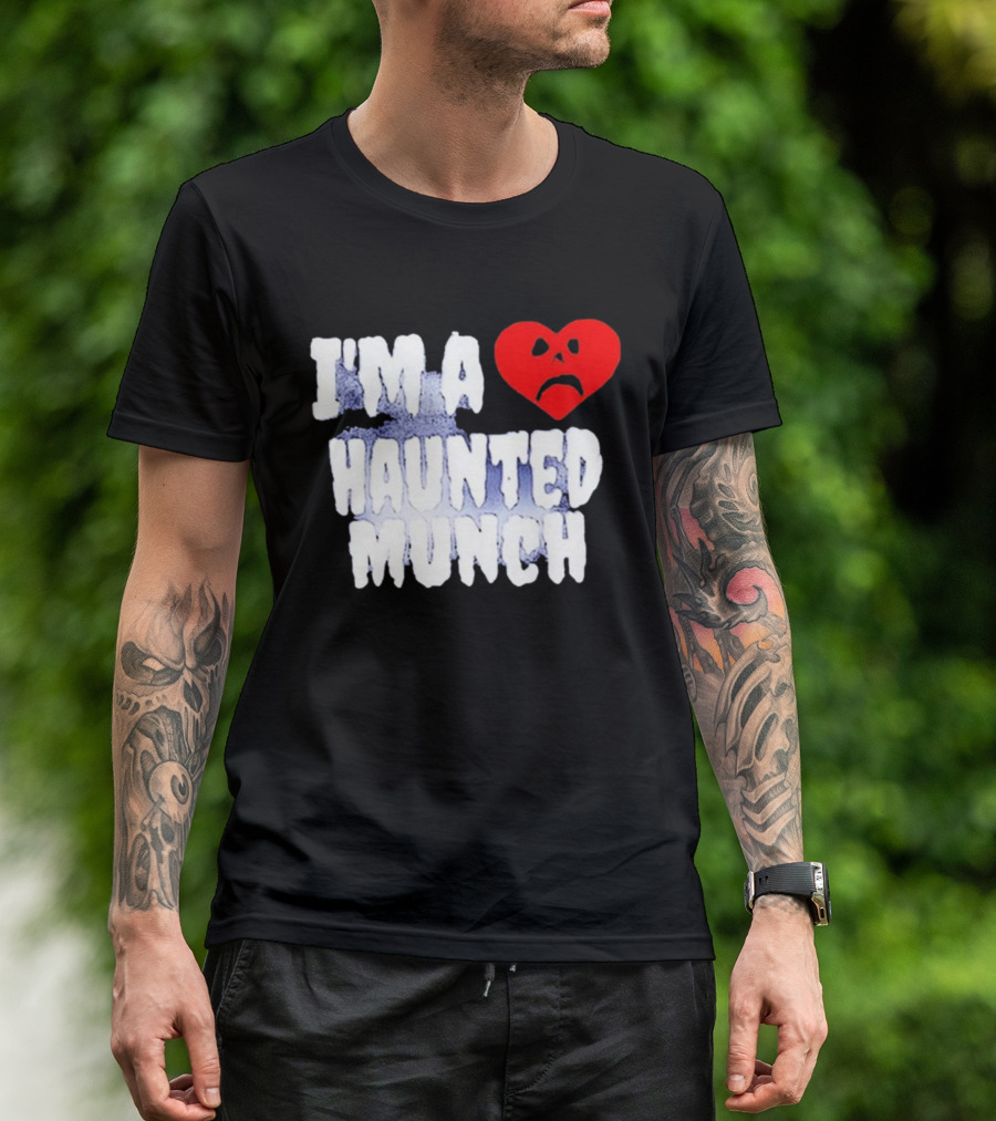 I’m A Haunted Munch Heart Sad Face T-Shirt