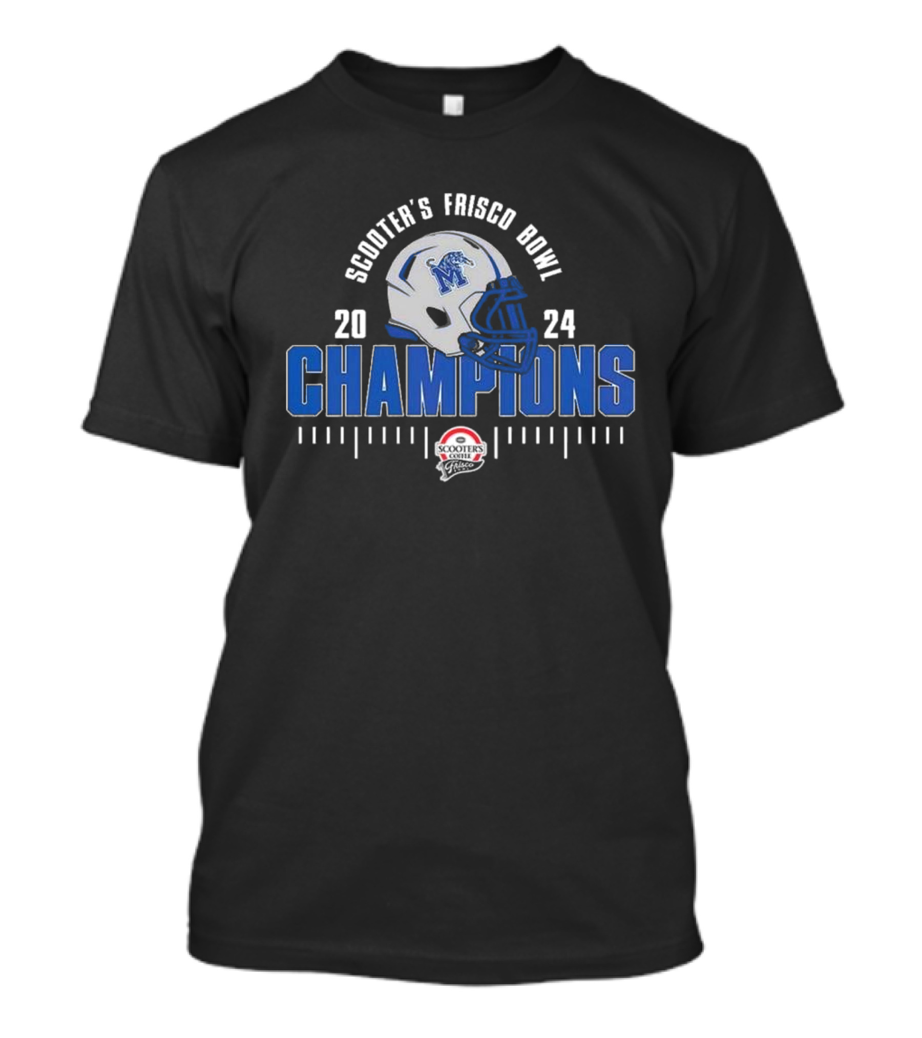 Scooter’s Frisco Bowl 2024 Champions Memphis Tigers Football Helmet T-Shirt