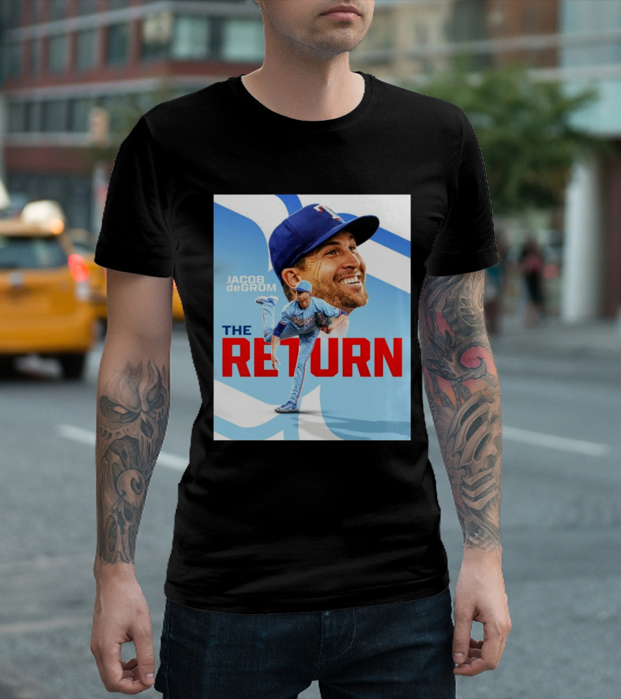Jacob deGrom The Return Texas Rangers MLB T-Shirt