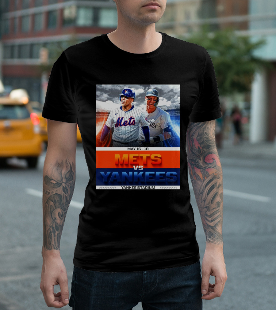 Mets Vs Yankees May 16-18 Yankee Stadium 2025 MLB Showdown T-Shirt