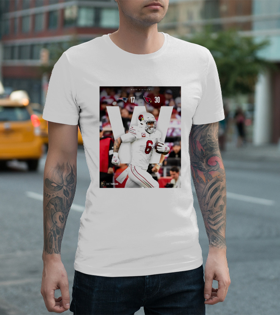 Arizona Cardinals 30-17 Victory Over New England Patriots Week Fifteen T-Shirt