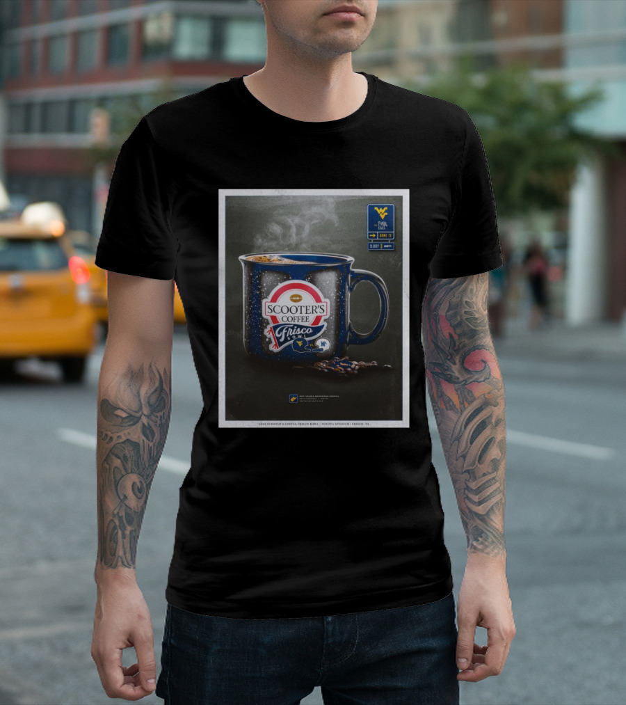 West Virginia Mountaineers Vs Memphis Tigers 2024 Game 13 Scooter’s Coffee Frisco Bowl Toyota Stadium Mug T-Shirt