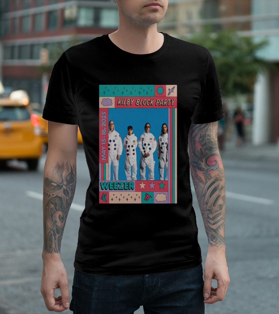 Weezer Kilby Block Party May 15-18 2025 Salt Lake City UT Astronaut T-Shirt