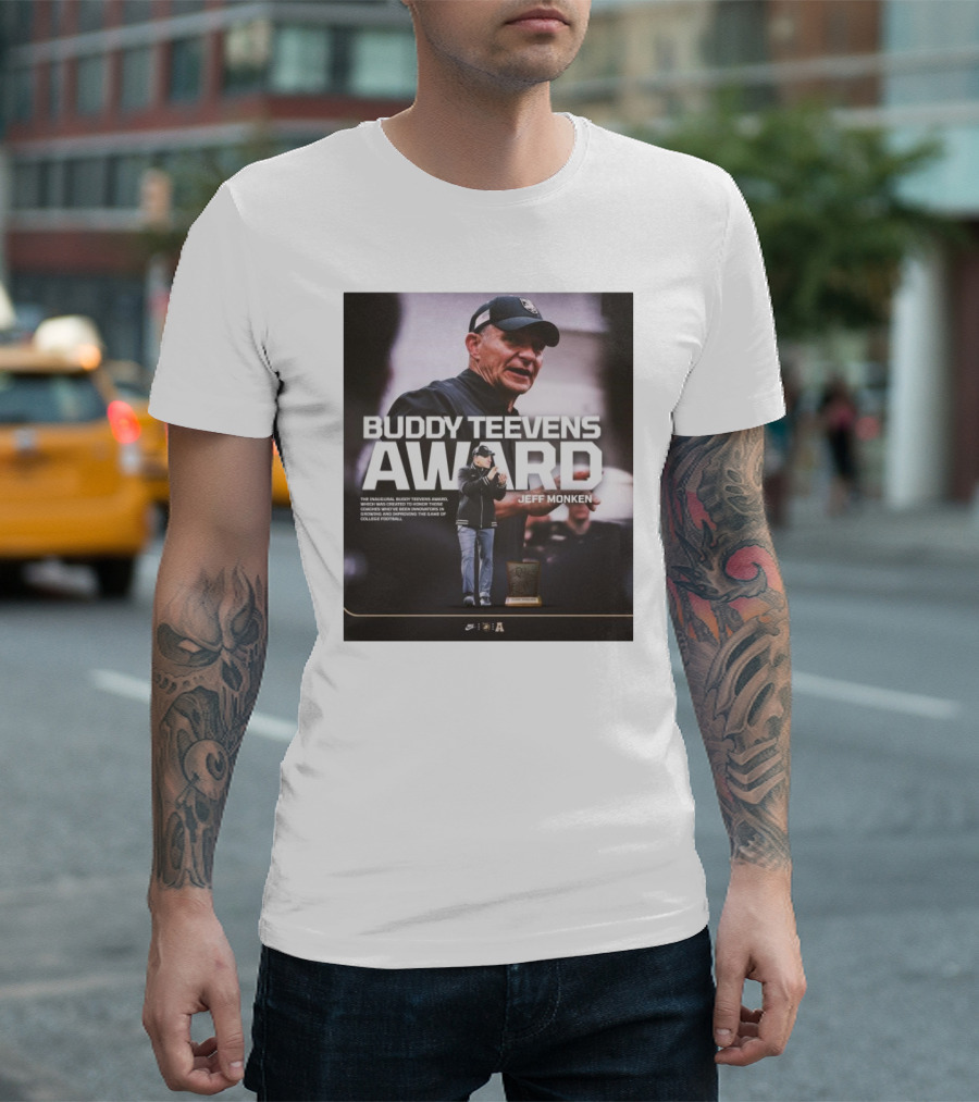 Buddy Teevens Award Jeff Monken Army Black Knights Football T-Shirt