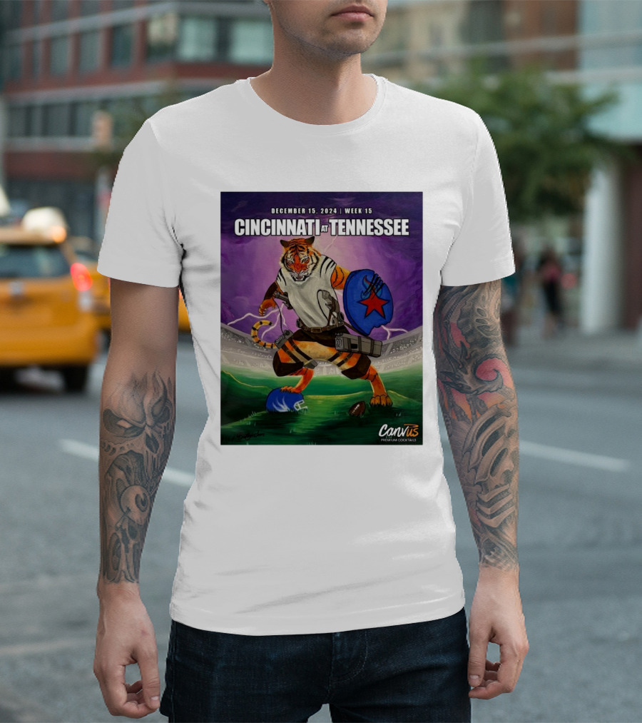 December 15 2024 Week 15 Cincinnati at Tennessee Bengals Do Not Yield T-Shirt