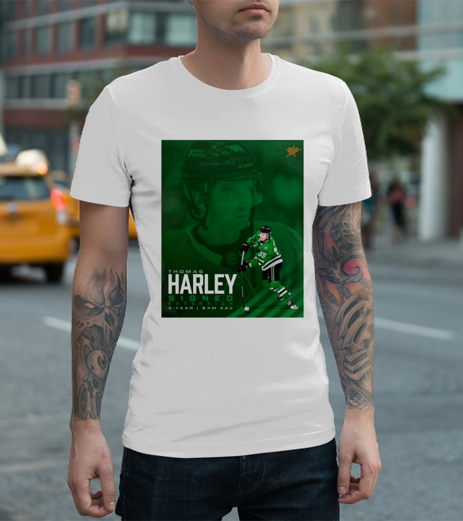 Thomas Harley Signed Extension 2-Year $4M AAV Dallas Stars NHL T-Shirt