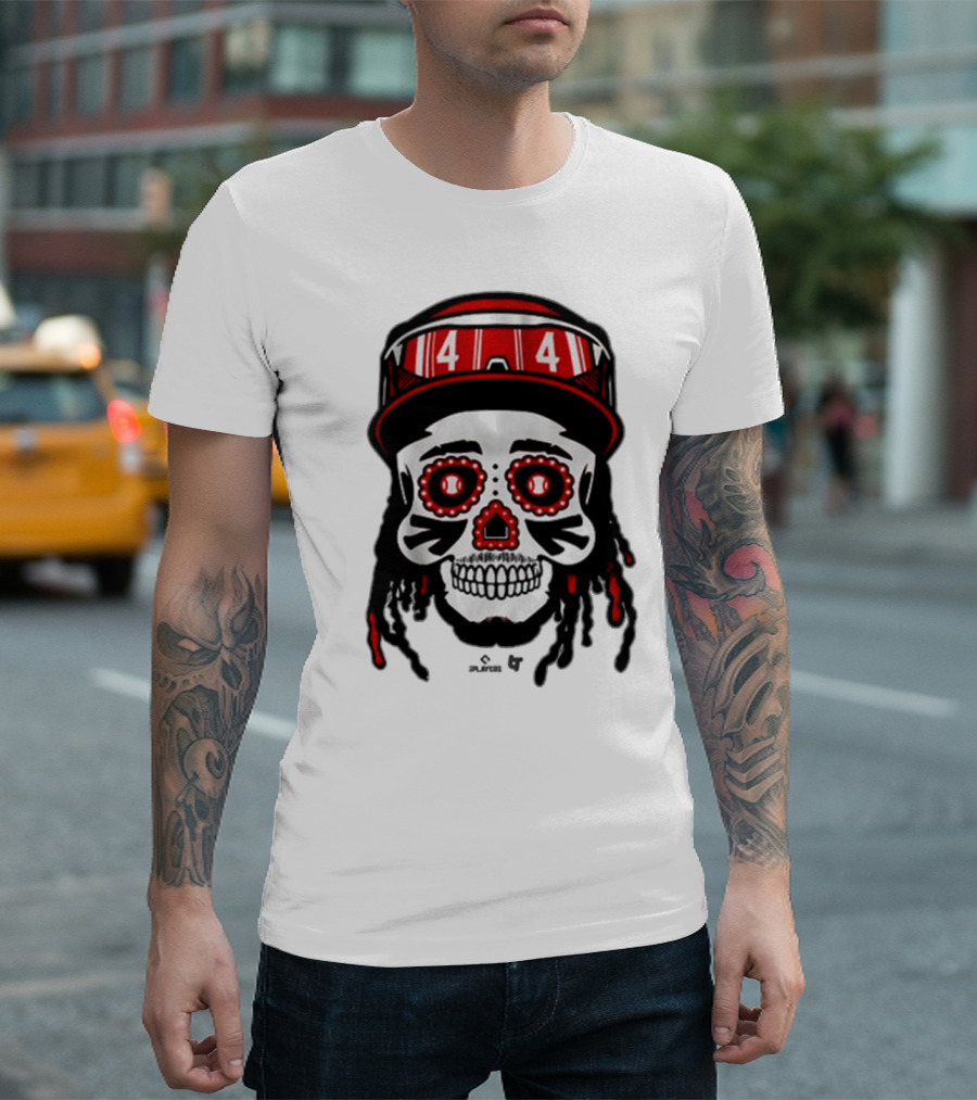 Elly De La Cruz 44 Sugar Skull Cincinnati Reds T-Shirt