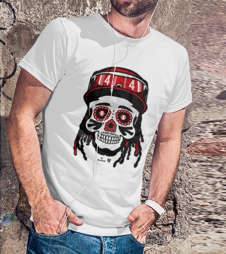 Elly De La Cruz 44 Sugar Skull Cincinnati Reds T-Shirt