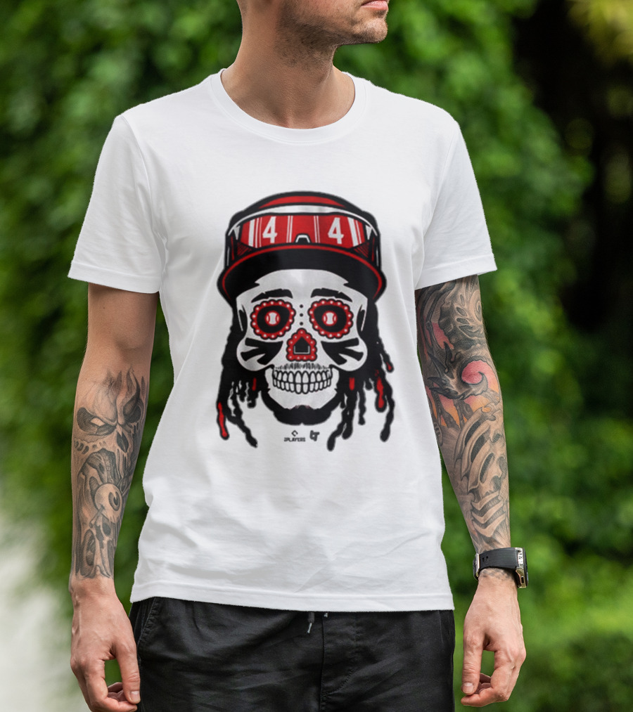 Elly De La Cruz 44 Sugar Skull Cincinnati Reds T-Shirt