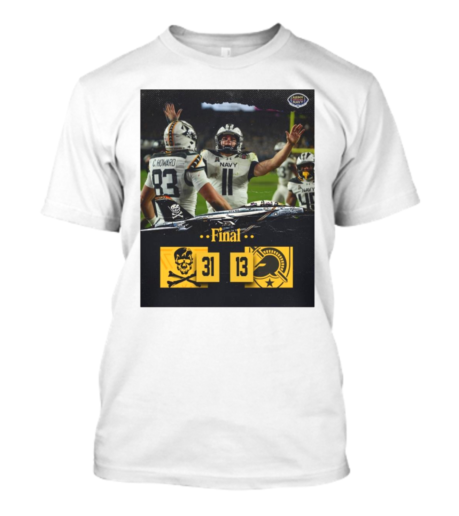 Final Navy Midshipmen 31 Army Black Knights 13 Victory T-Shirt