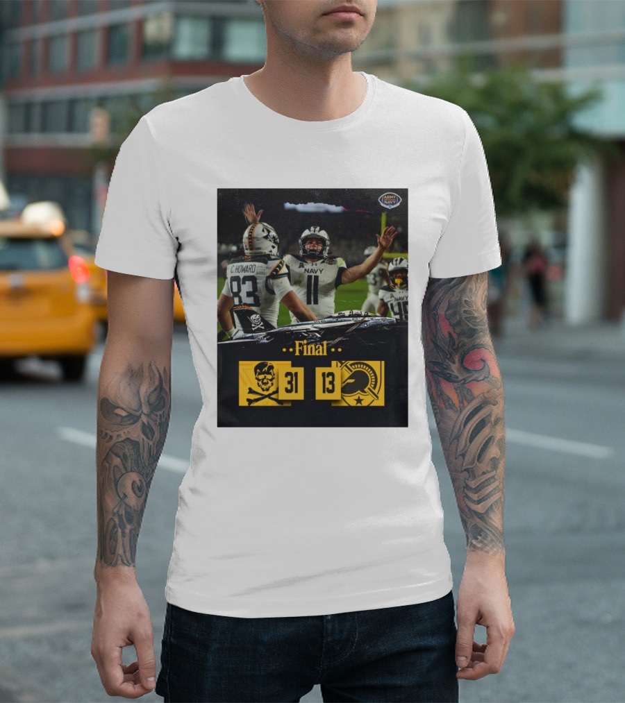 Final Navy Midshipmen 31 Army Black Knights 13 Victory T-Shirt