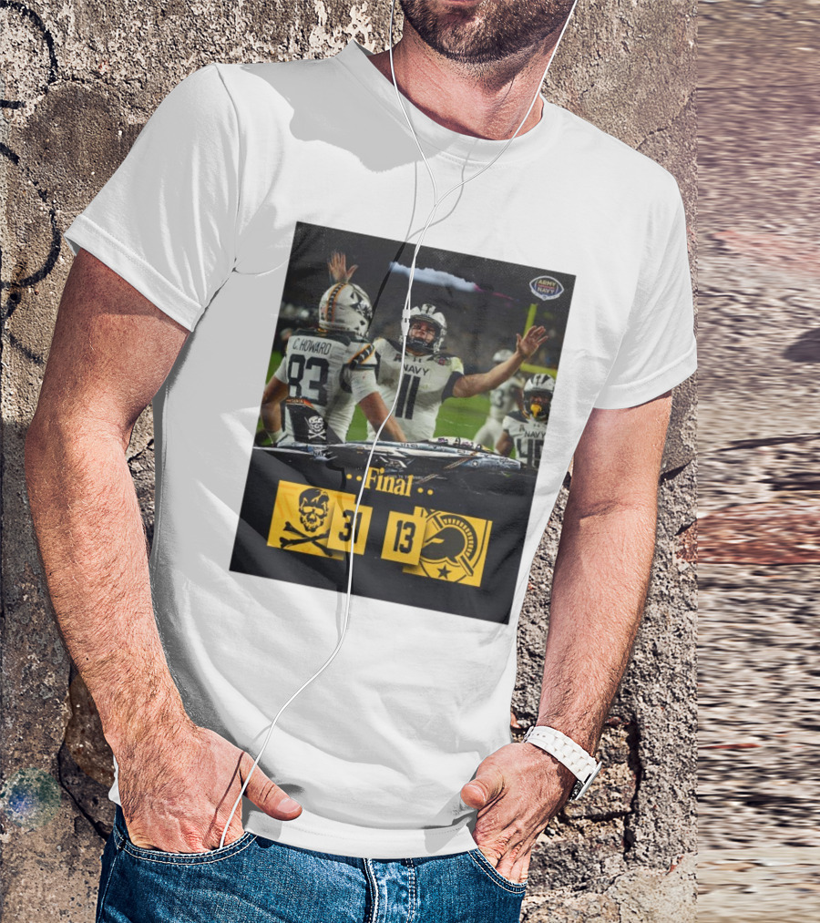 Final Navy Midshipmen 31 Army Black Knights 13 Victory T-Shirt