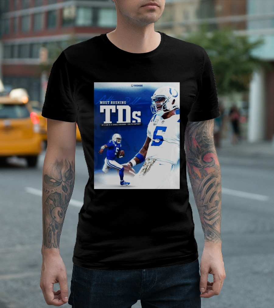 Anthony Richardson Most Rushing TDs By A QB In A Single Season Colts History T-Shirt