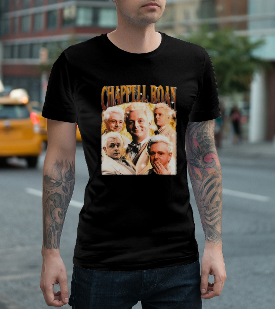 Chappell Roan Aziraphale Good Omens Angelic Characters Collage T-Shirt