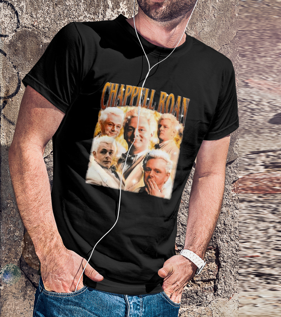 Chappell Roan Aziraphale Good Omens Angelic Characters Collage T-Shirt