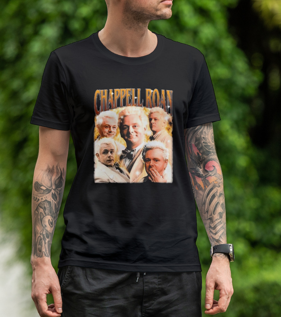 Chappell Roan Aziraphale Good Omens Angelic Characters Collage T-Shirt