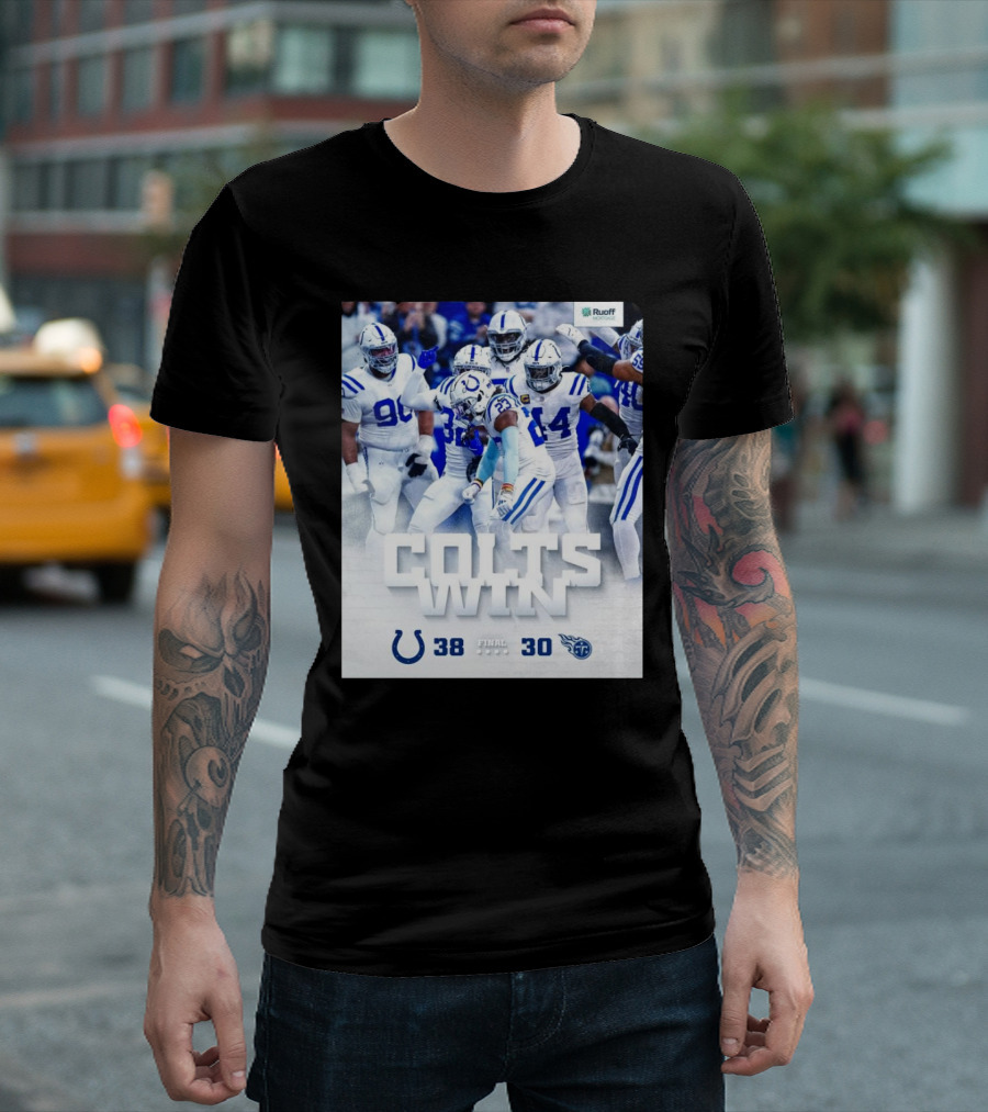 Final Score Colts Win Over Titans 38-30 Winter Wonderland T-Shirt