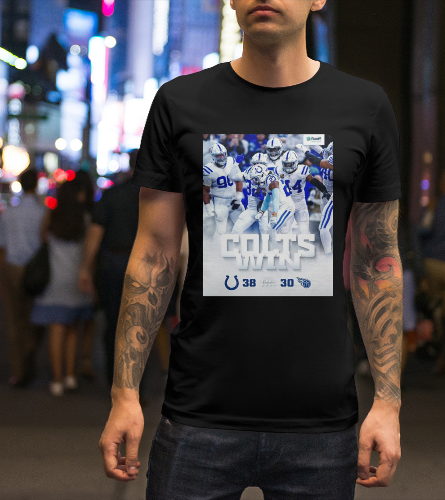 Final Score Colts Win Over Titans 38-30 Winter Wonderland T-Shirt