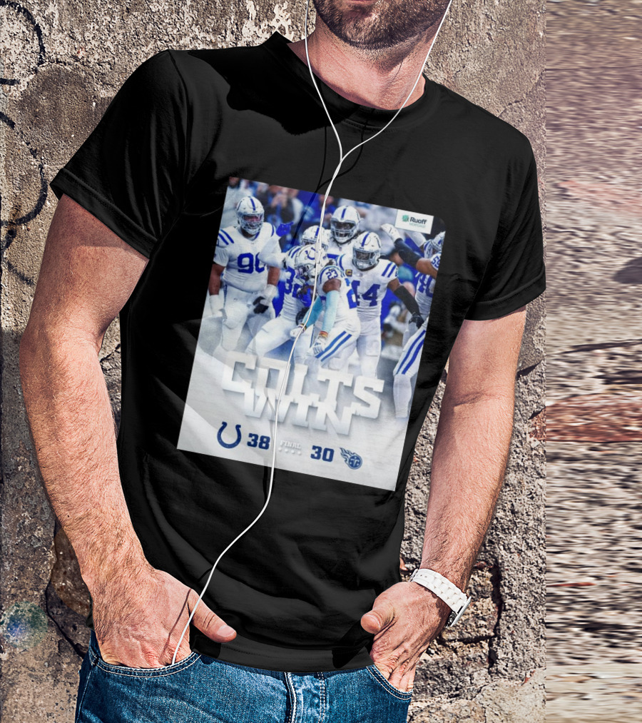 Final Score Colts Win Over Titans 38-30 Winter Wonderland T-Shirt