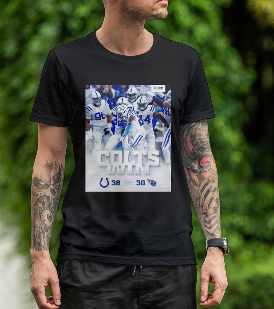 Final Score Colts Win Over Titans 38-30 Winter Wonderland T-Shirt
