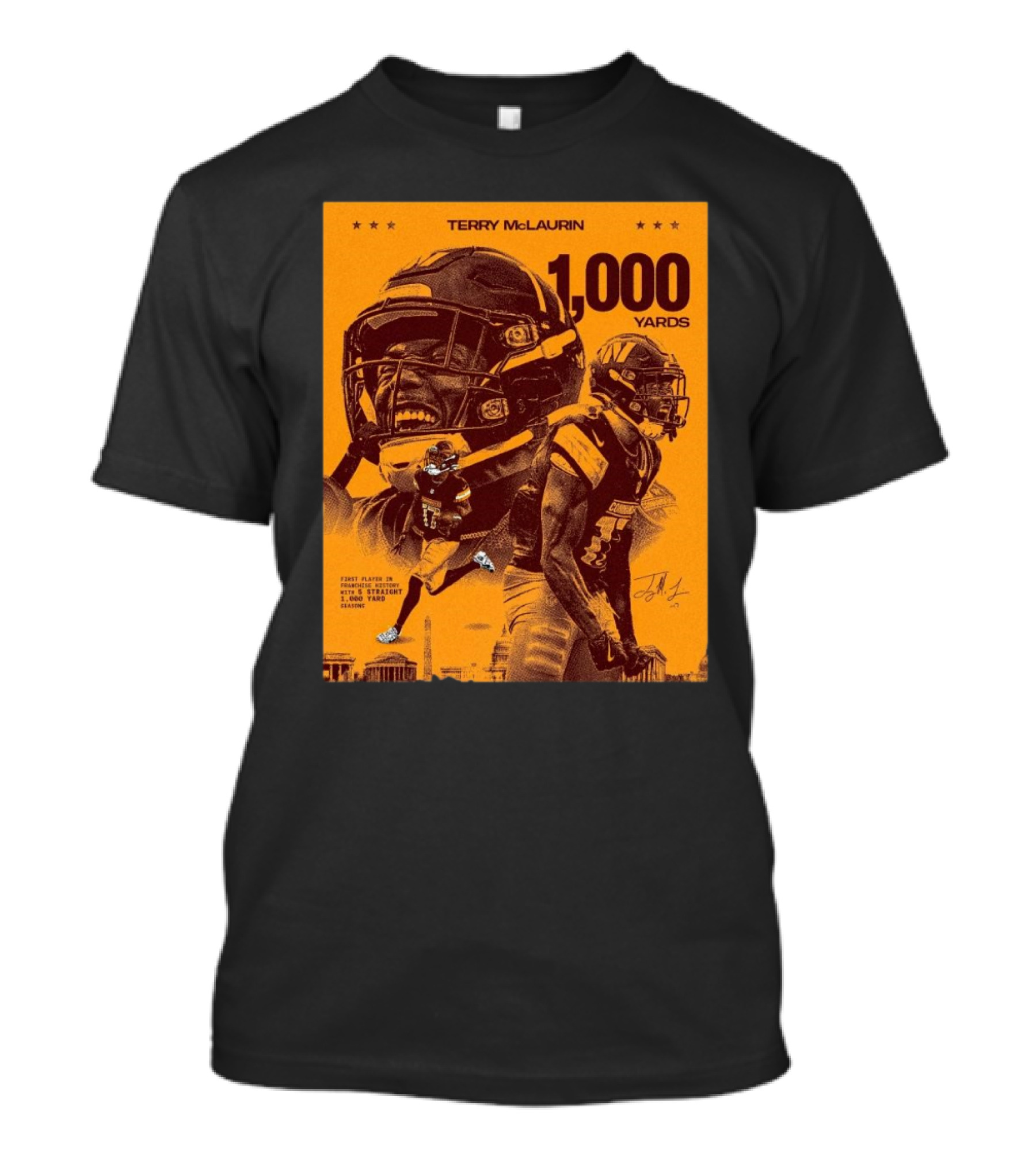 Terry McLaurin 1000 Yards Washington Commanders First Player In Franchise History Signature T-Shirt
