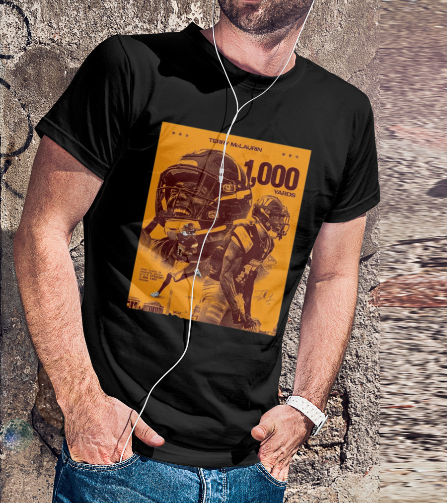 Terry McLaurin 1000 Yards Washington Commanders First Player In Franchise History Signature T-Shirt