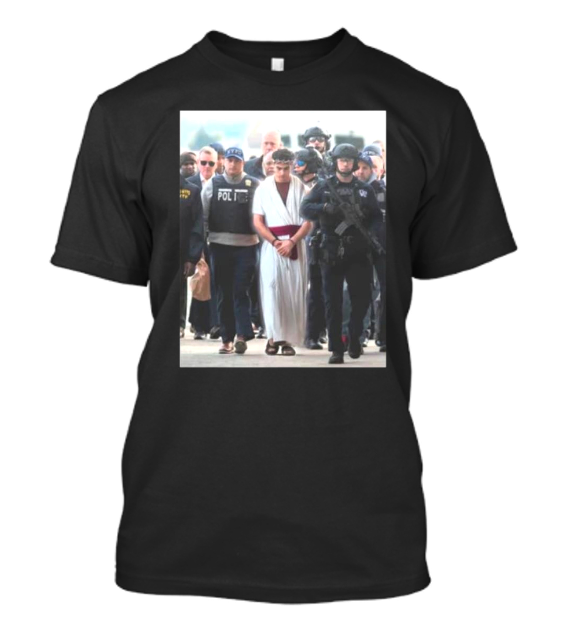 Luigi Christ Surrounded By Police Escort T-Shirt