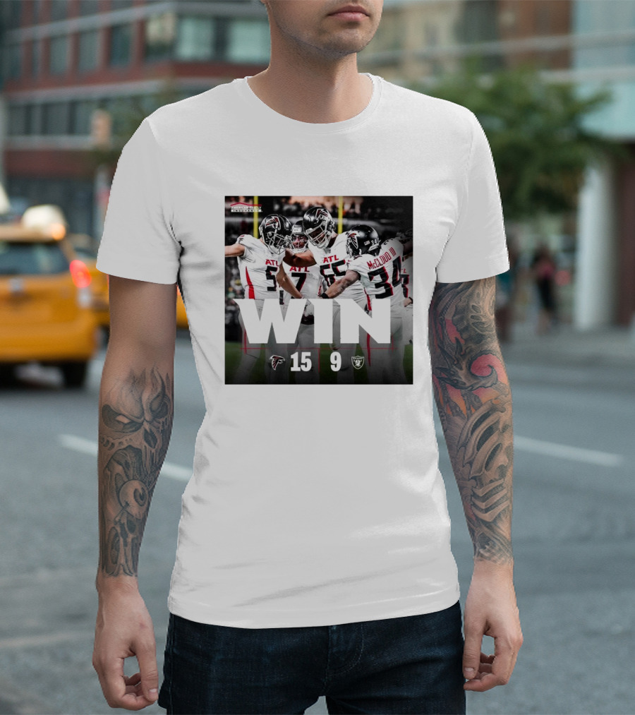 Atlanta Falcons WIN 15-9 Against Las Vegas Raiders American Family Insurance T-Shirt