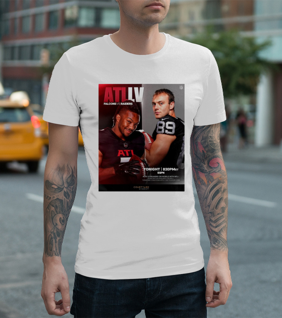 ATL LV Falcons Vs Raiders TONIGHT 830PM ET ESPN T-Shirt