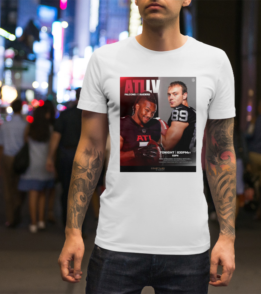 ATL LV Falcons Vs Raiders TONIGHT 830PM ET ESPN T-Shirt