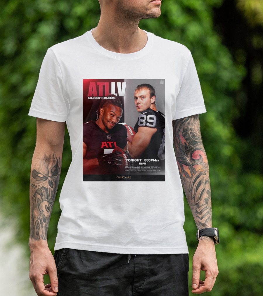 ATL LV Falcons Vs Raiders TONIGHT 830PM ET ESPN T-Shirt