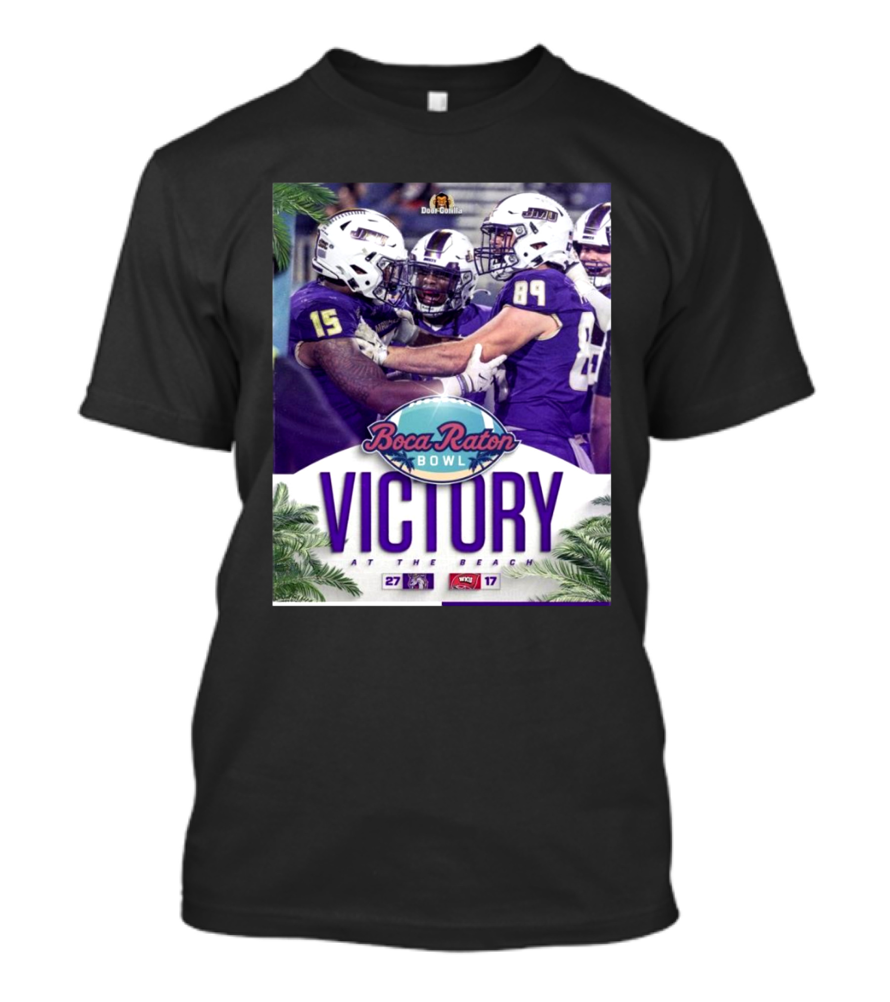 Boca Raton Bowl Victory James Madison Dukes 27-17 Over Western Kentucky Hilltoppers At The Beach T-Shirt