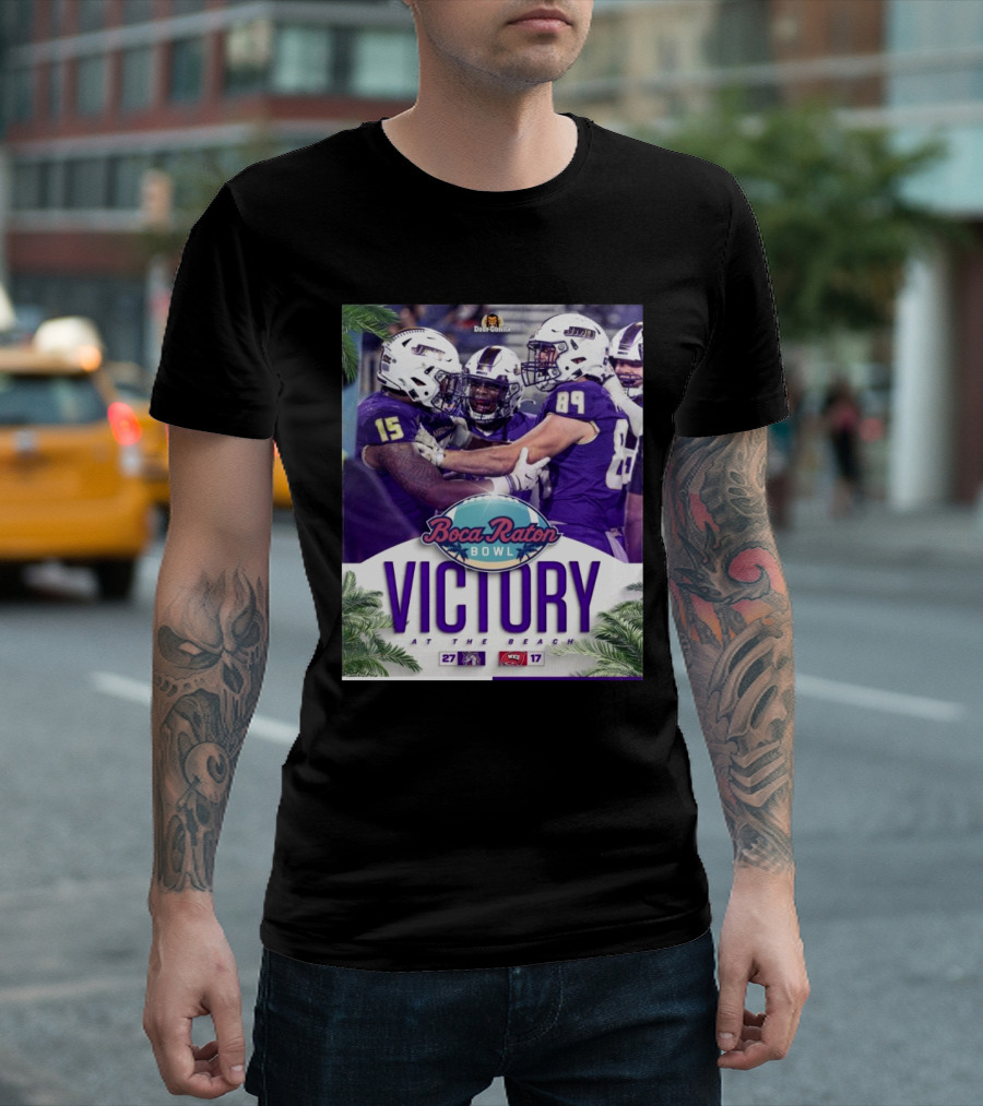 Boca Raton Bowl Victory James Madison Dukes 27-17 Over Western Kentucky Hilltoppers At The Beach T-Shirt