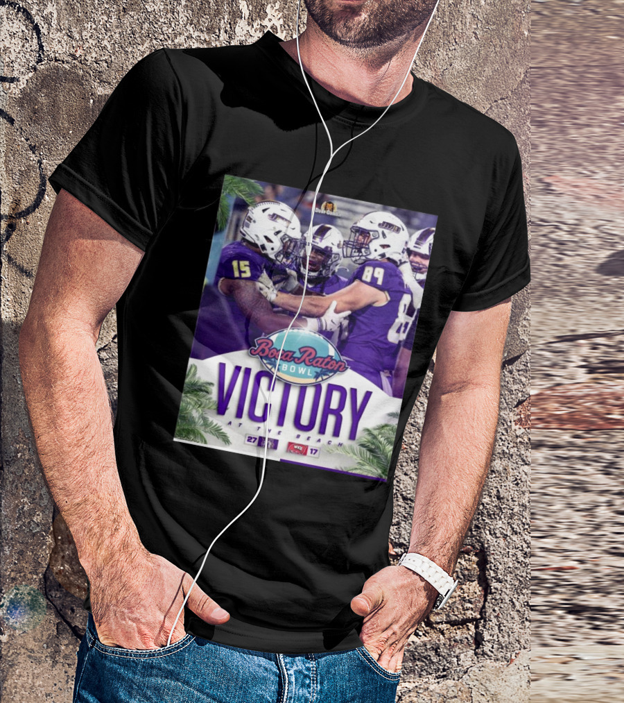 Boca Raton Bowl Victory James Madison Dukes 27-17 Over Western Kentucky Hilltoppers At The Beach T-Shirt