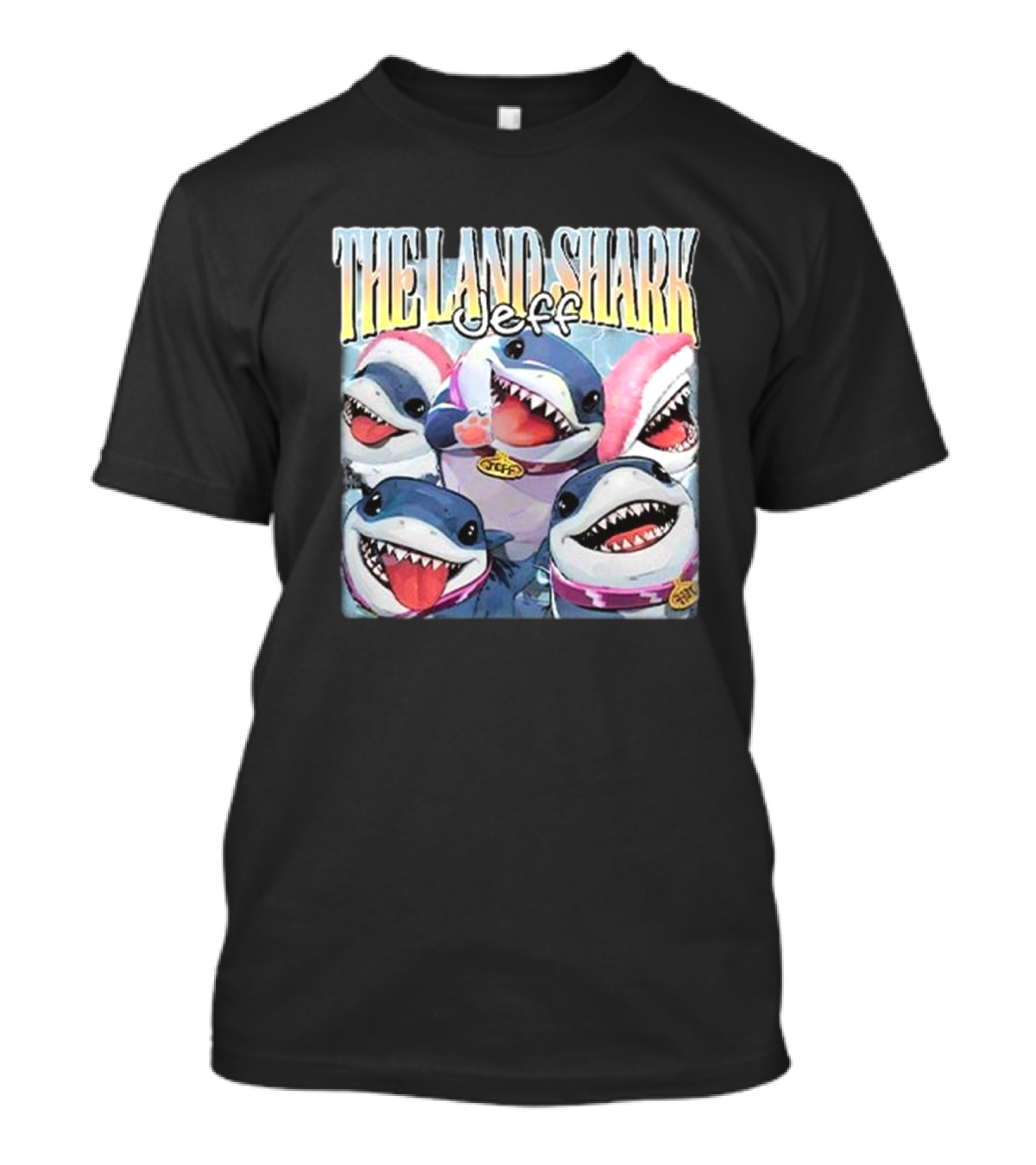 The Land Shark Jeff Happy Cartoon Sharks T-Shirt