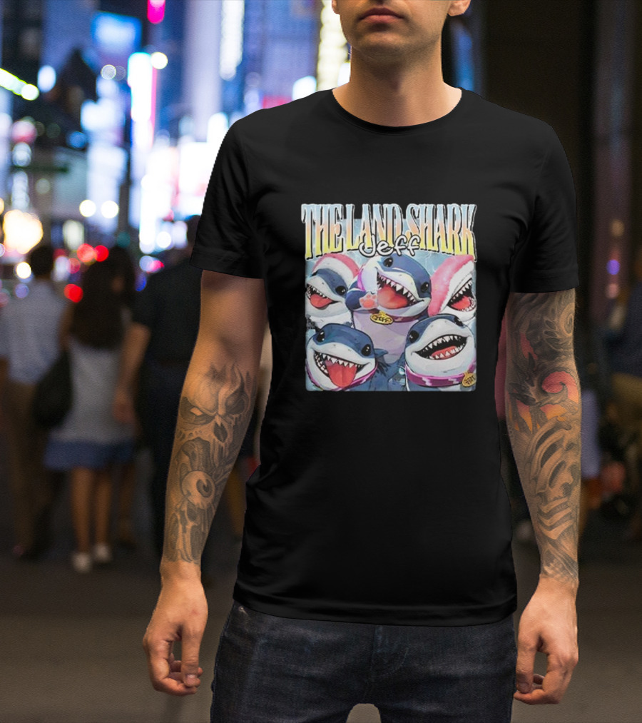 The Land Shark Jeff Happy Cartoon Sharks T-Shirt
