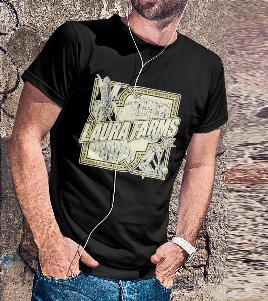 Laura Farms Corn And Agriculture Scene T-Shirt