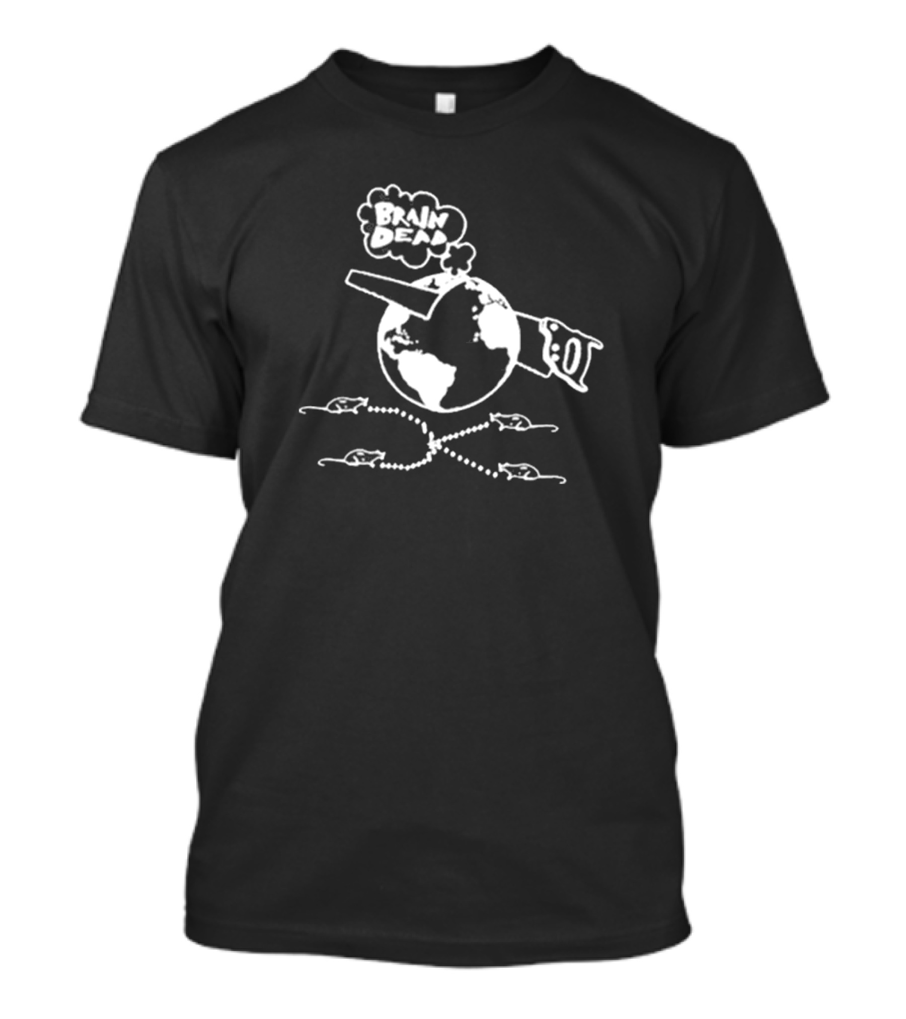 Brain Dead Radical Tension California Earth With Rats T-Shirt