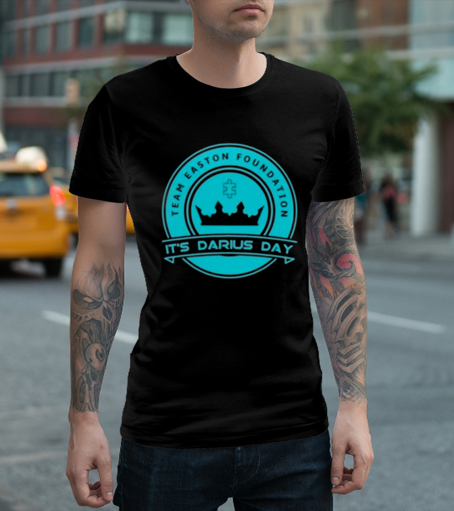 Team Easton Foundation It's Darius Day Blue Crown Emblem T-Shirt