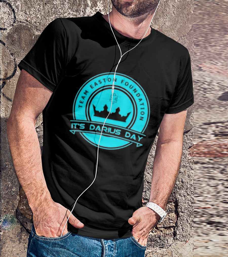 Team Easton Foundation It's Darius Day Blue Crown Emblem T-Shirt