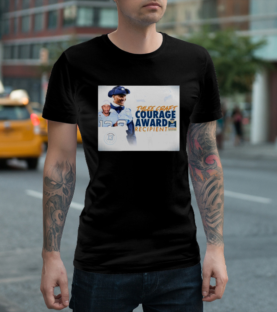 Tylee Craft North Carolina Courage Award Recipient Capital One Orange Bowl Tar Heels T-Shirt