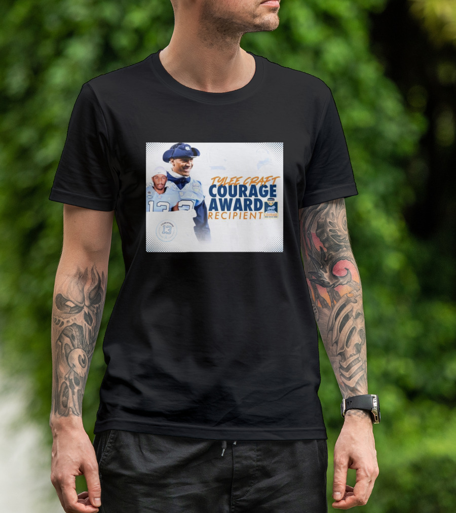 Tylee Craft North Carolina Courage Award Recipient Capital One Orange Bowl Tar Heels T-Shirt