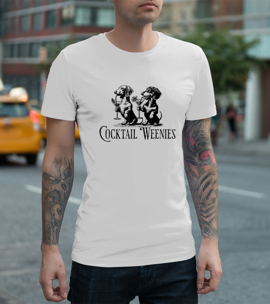 Cocktail Weenies Dachshund Martini Dogs T-Shirt