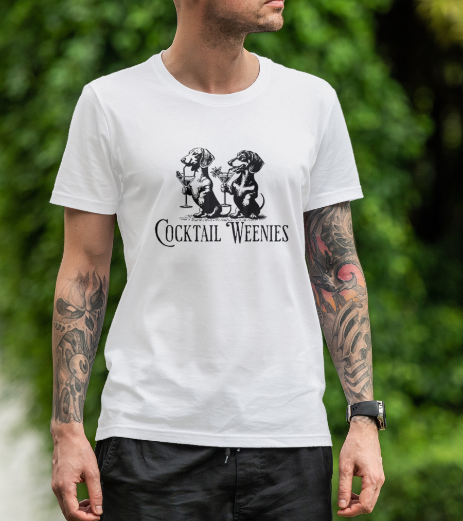 Cocktail Weenies Dachshund Martini Dogs T-Shirt
